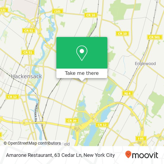 Amarone Restaurant, 63 Cedar Ln map