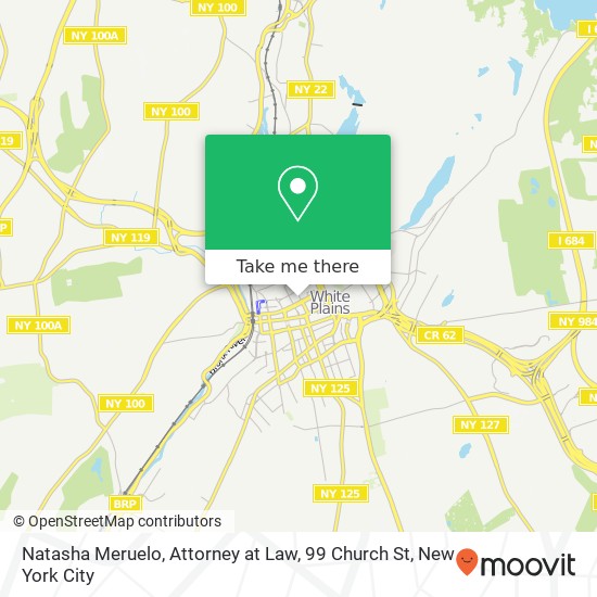 Mapa de Natasha Meruelo, Attorney at Law, 99 Church St