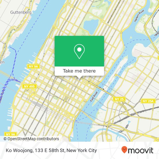 Mapa de Ko Woojong, 133 E 58th St