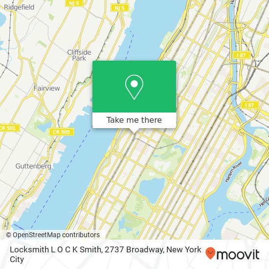 Mapa de Locksmith L O C K Smith, 2737 Broadway
