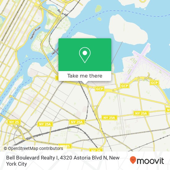 Mapa de Bell Boulevard Realty I, 4320 Astoria Blvd N