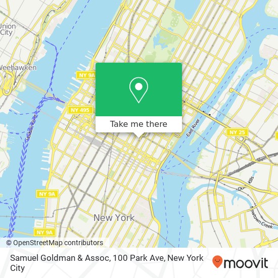 Samuel Goldman & Assoc, 100 Park Ave map