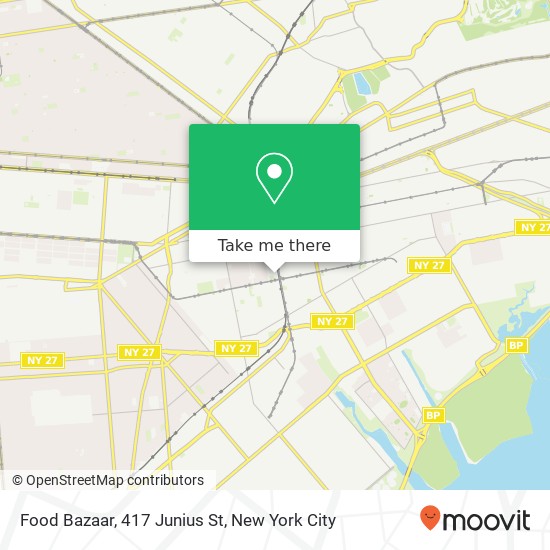 Mapa de Food Bazaar, 417 Junius St