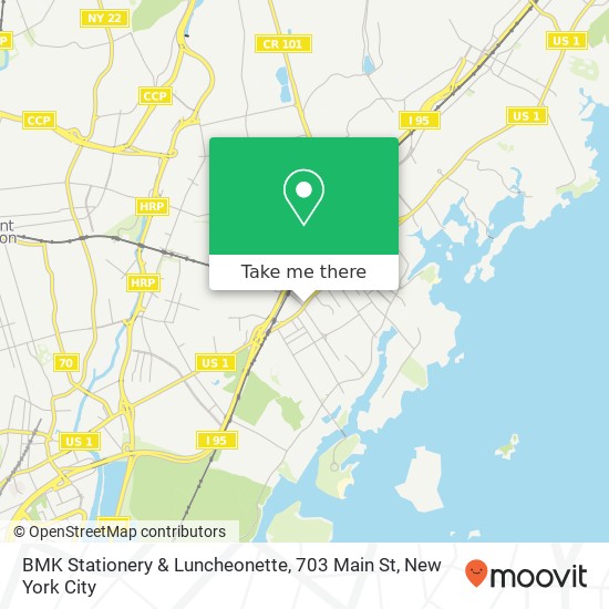 Mapa de BMK Stationery & Luncheonette, 703 Main St