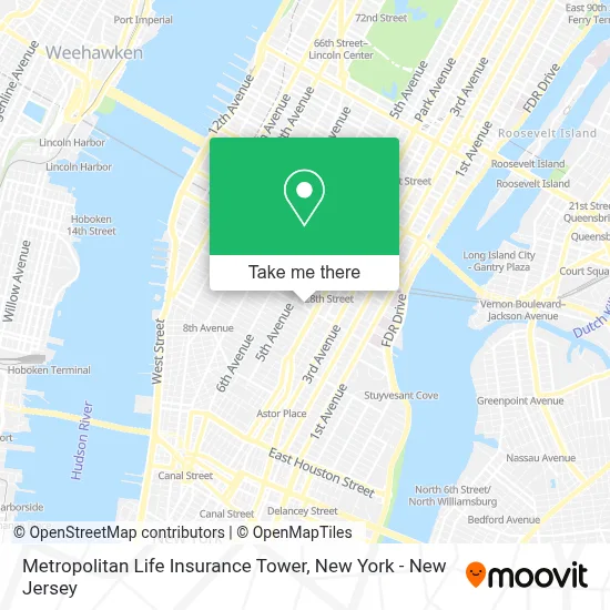 Metropolitan Life Insurance Tower map