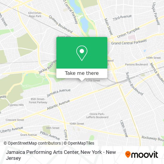 Mapa de Jamaica Performing Arts Center