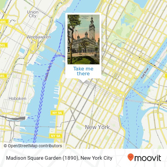 Mapa de Madison Square Garden (1890), 404 8th Ave