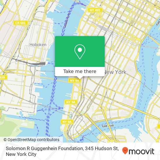 Solomon R Guggenhein Foundation, 345 Hudson St map