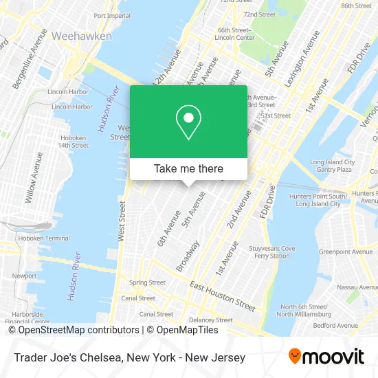 Trader Joe's Chelsea map
