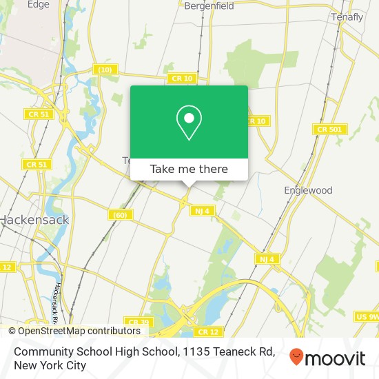 Community School High School, 1135 Teaneck Rd map