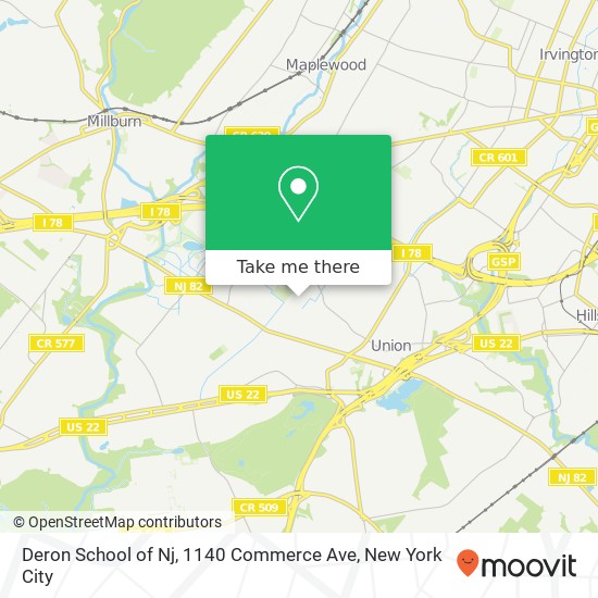 Deron School of Nj, 1140 Commerce Ave map