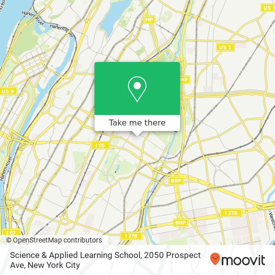 Science & Applied Learning School, 2050 Prospect Ave map