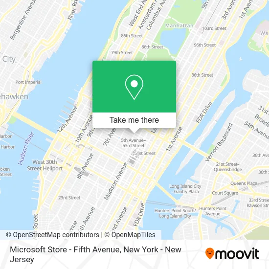 Microsoft Store - Fifth Avenue map