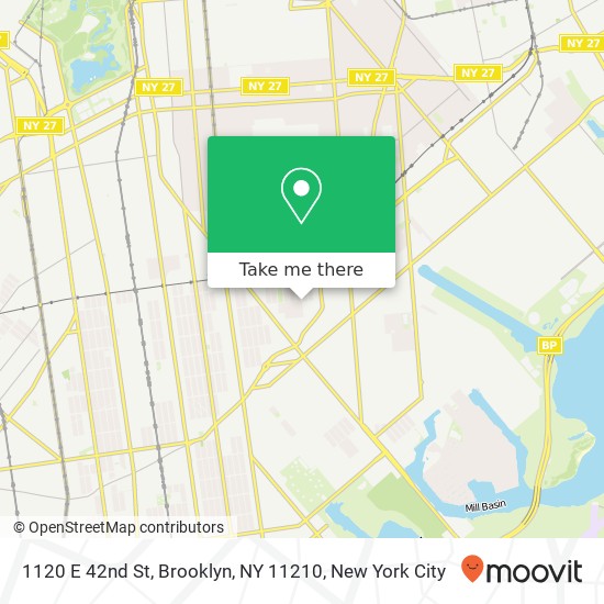 Mapa de 1120 E 42nd St, Brooklyn, NY 11210