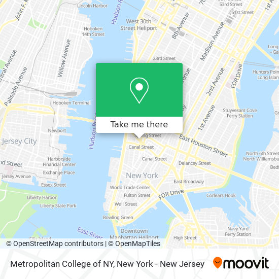 Metropolitan College of NY map