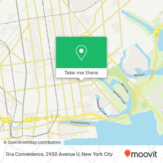 Mapa de Gra Convenience, 2950 Avenue U