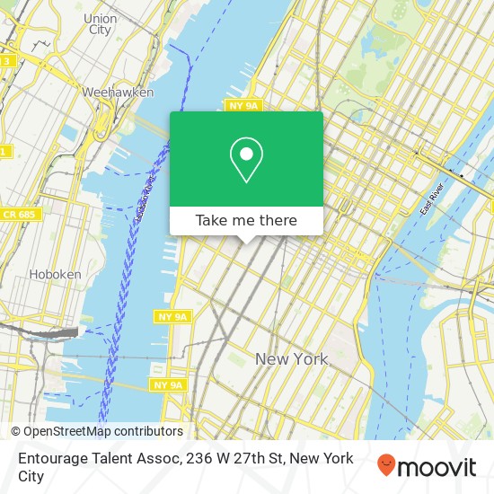 Entourage Talent Assoc, 236 W 27th St map