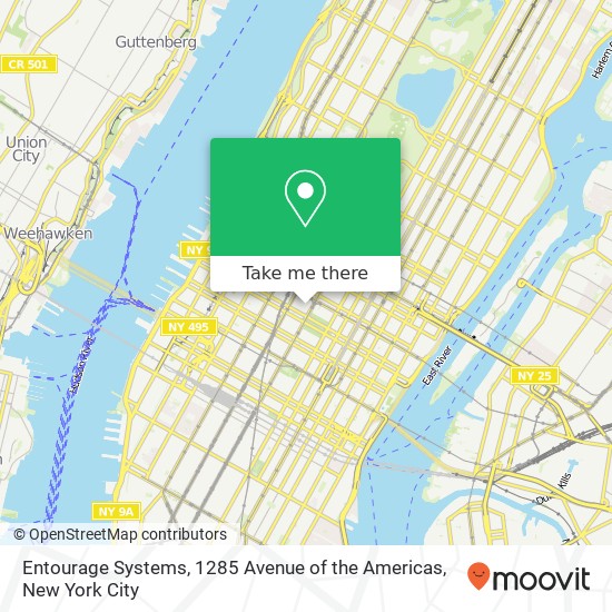 Mapa de Entourage Systems, 1285 Avenue of the Americas