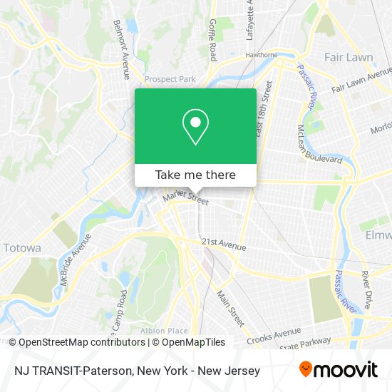NJ TRANSIT-Paterson map