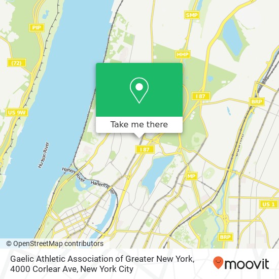 Mapa de Gaelic Athletic Association of Greater New York, 4000 Corlear Ave