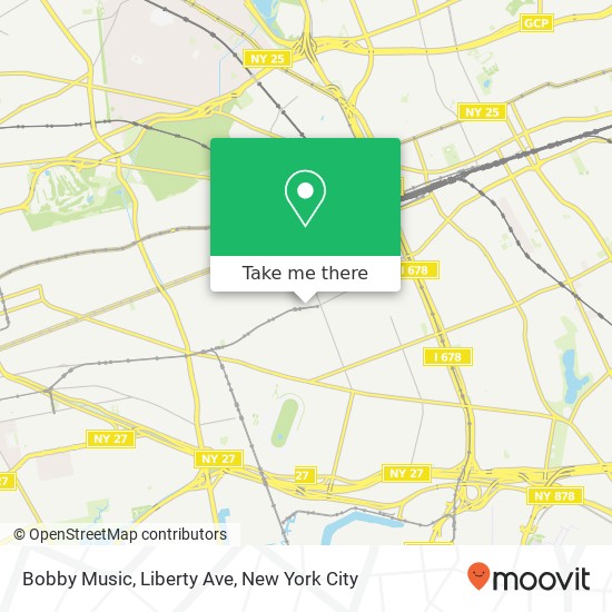 Bobby Music, Liberty Ave map
