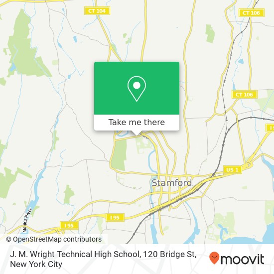 Mapa de J. M. Wright Technical High School, 120 Bridge St