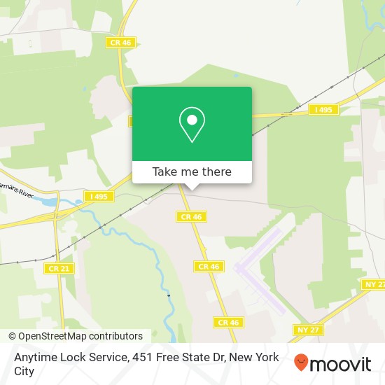 Mapa de Anytime Lock Service, 451 Free State Dr