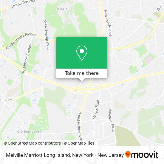 Melville Marriott Long Island map