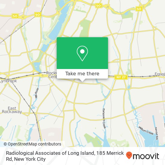 Radiological Associates of Long Island, 185 Merrick Rd map