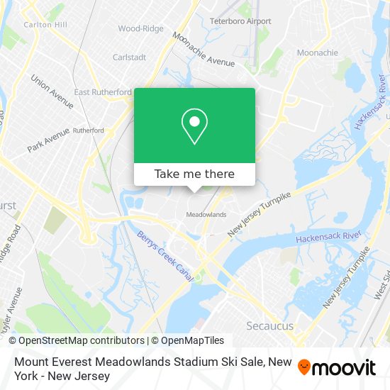Mount Everest Meadowlands Stadium Ski Sale map