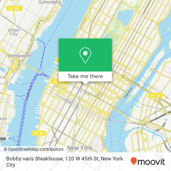 Bobby van's Steakhouse, 120 W 45th St map