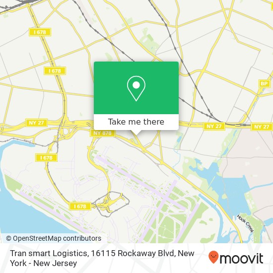 Mapa de Tran smart Logistics, 16115 Rockaway Blvd