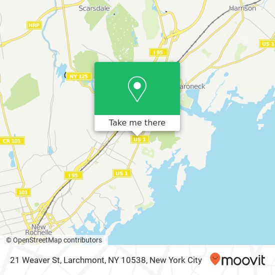 21 Weaver St, Larchmont, NY 10538 map