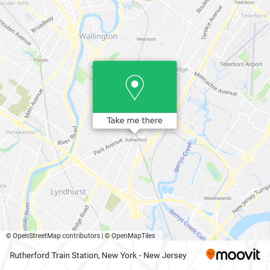 Rutherford Train Station map