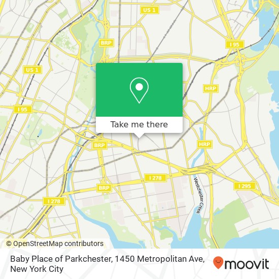 Baby Place of Parkchester, 1450 Metropolitan Ave map