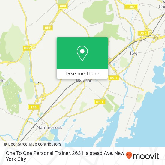 Mapa de One To One Personal Trainer, 263 Halstead Ave