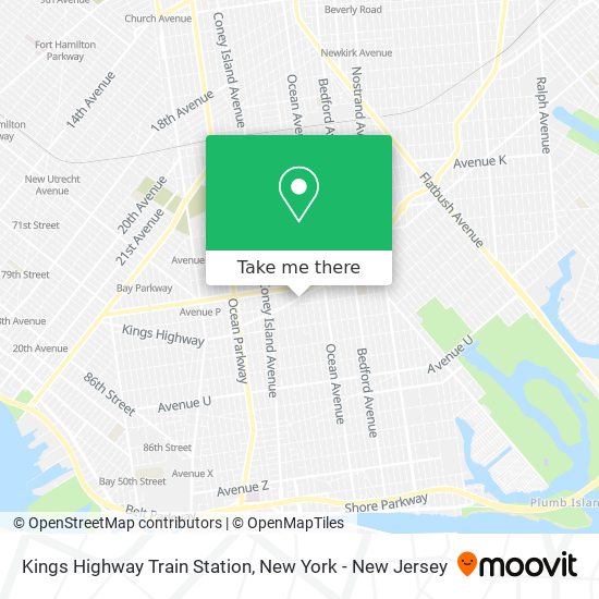 Kings Highway Train Station map