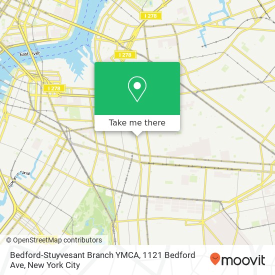 Bedford-Stuyvesant Branch YMCA, 1121 Bedford Ave map