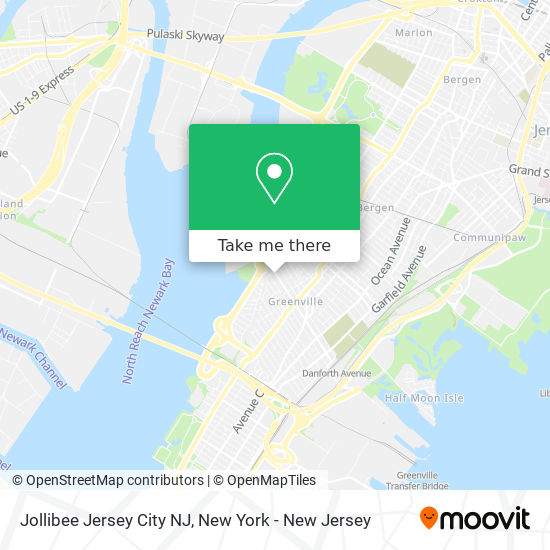 Jollibee Jersey City NJ map