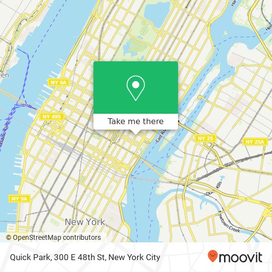 Mapa de Quick Park, 300 E 48th St