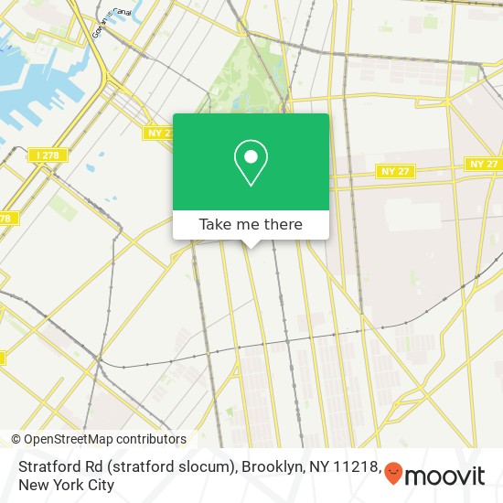 Mapa de Stratford Rd (stratford slocum), Brooklyn, NY 11218