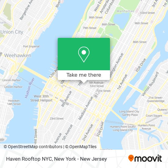 Haven Rooftop NYC map