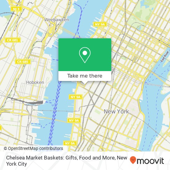 Mapa de Chelsea Market Baskets: Gifts, Food and More