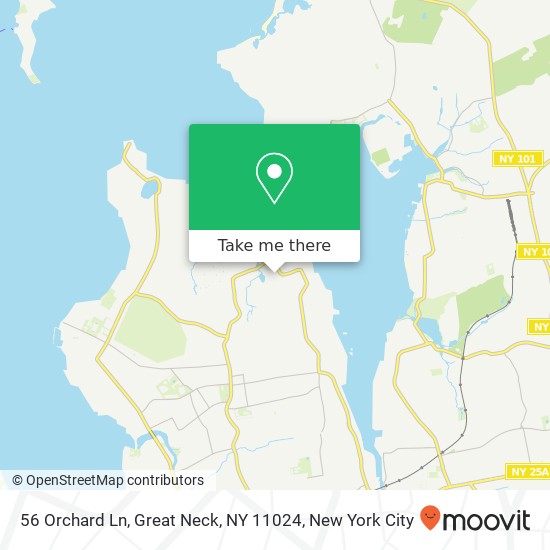 Mapa de 56 Orchard Ln, Great Neck, NY 11024