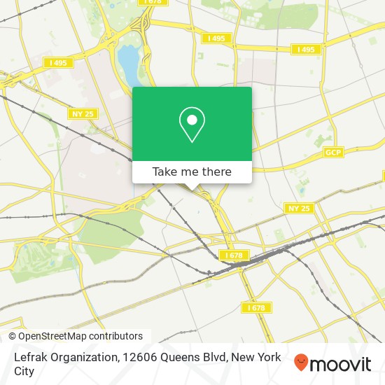 Mapa de Lefrak Organization, 12606 Queens Blvd