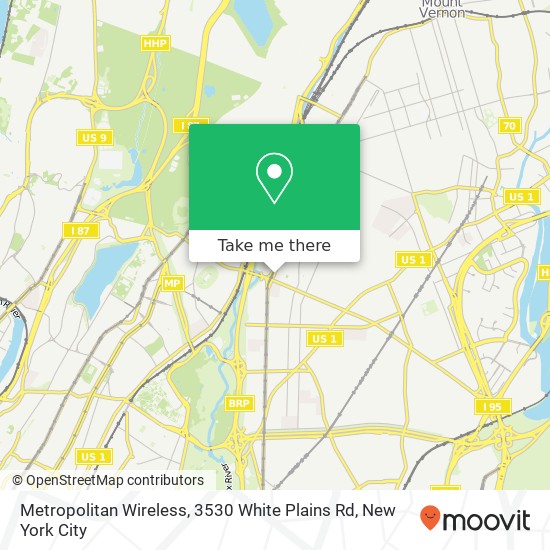 Metropolitan Wireless, 3530 White Plains Rd map