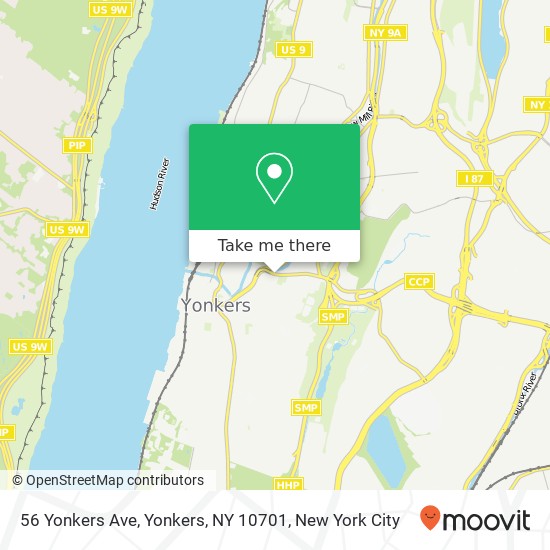 56 Yonkers Ave, Yonkers, NY 10701 map