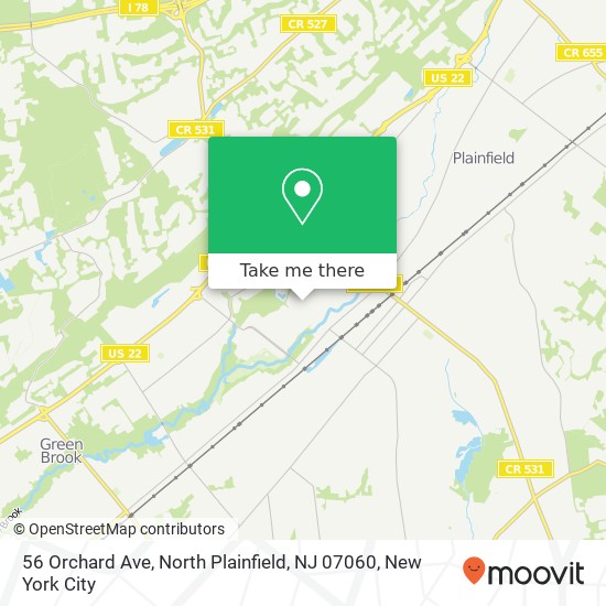 Mapa de 56 Orchard Ave, North Plainfield, NJ 07060