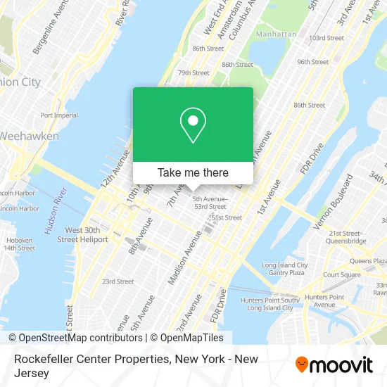 Rockefeller Center Properties map