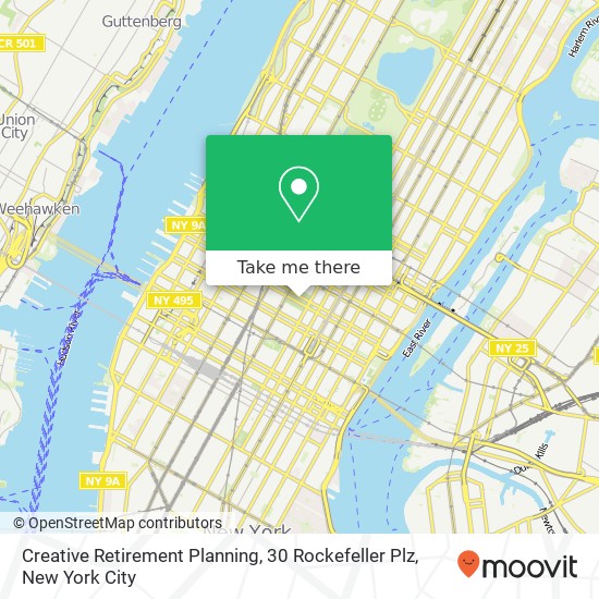 Mapa de Creative Retirement Planning, 30 Rockefeller Plz